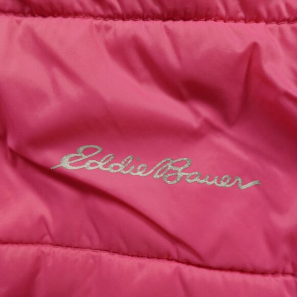 Eddie Bauer Reversible Hooded Puffer Jacket Kids’ Large (14/16) Pink - Picture 2 of 14